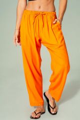 Pantalon été long jaune orange Sloane 359036