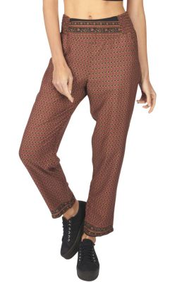 pantalon femme carotte fluide style ethnique chic Al