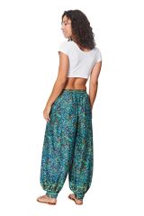 Pantalon femme fluide à taille élastique chic imprimé Mila