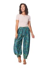 Pantalon femme fluide à taille élastique chic imprimé Mila