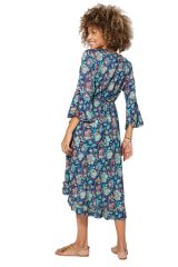 Robe asymétrique floral multicolor chic original Annika