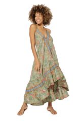 Robe asymétrique imprimé exotique floral Andrzej