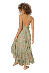 Robe asymétrique imprimé exotique floral Andrzej