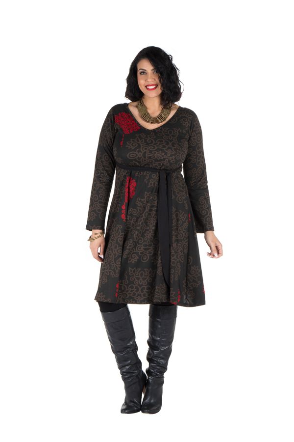 Robe automne hiver Originale pour femme Pulpeuse motifs sakura