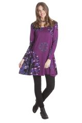 Robe courte à mandalas Gaie et Ethnique Suraya Violette 285388