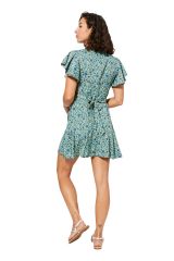 Robe courte à petites fleurs bohème champêtre Barlaam