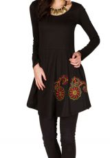 Robe courte d'hiver avec imprimé original ethnique Ezra 298854