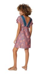 Robe courte femme à manches courtes décontracté et fluide d\'été chic Ensley