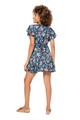 Robe courte floral multicolor chic original Barna