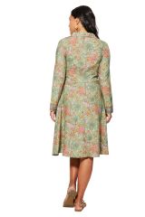 Robe courte imprimé exotique floral Bartel