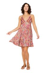 Robe courte multicolor floral chic  Basu