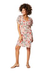 Robe été courte manches courtes fleurie 350971