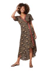 Robe été high-low manches courtes