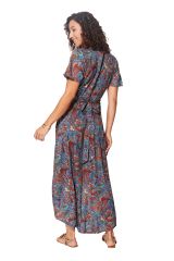 Robe été high-low manches courtes