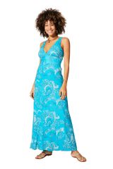 Robe été longue bleue ajustée Bastiane 349963