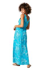 Robe été longue bleue ajustée Bastiane 349964