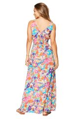 Robe été longue colorée sans manches Barbara 349962