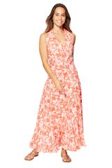 Robe été longue fleurie sans manches Béatrice 349967