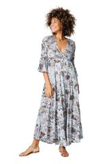 Robe été longue manches 3/4 350191