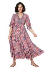 Robe été longue manches 3/4 350333