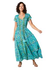 Robe été longue manches courtes 350111