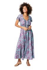 Robe été longue manches courtes 350117