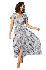 Robe été longue manches courtes 350125