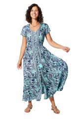 Robe été longue manches courtes 350129