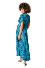 Robe été longue manches courtes 350136