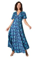 Robe été longue manches courtes 350137