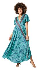 Robe été longue manches courtes 350147