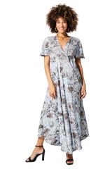 Robe été longue manches courtes 350151