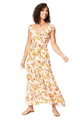 Robe été longue manches courtes 350367