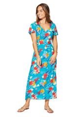 Robe été longue manches courtes 350375