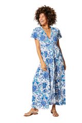 Robe été longue manches courtes 350486