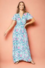 Robe été longue manches courtes 352224