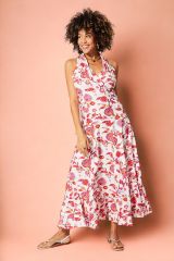 Robe été longue sans manches fleurie Béatine 352202