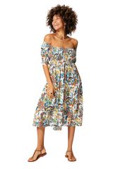 Robe été mi-longue manches courtes 350428