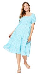 Robe été mi-longue manches courtes 350430