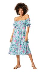 Robe été mi-longue manches courtes 350434