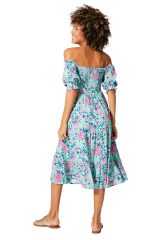 Robe été mi-longue manches courtes 350435