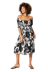 Robe été mi-longue manches courtes 350436