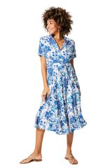 Robe été mi-longue manches courtes 350442