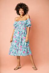 Robe été mi-longue manches courtes 352211