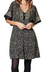 Robe évasée femme tendance bohème imprimé fleurs Ailani