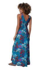 Robe femme longue avec décolleté sexy et imprimé fleurs Princess