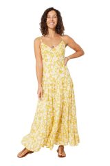 Robe longue à belles fleurs chic tendance été Aleesha