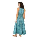 Robe longue à fleurs bleues pour soirée d'été Andrew 347308