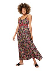 Robe longue à fleurs colorées chic bohème Apolline