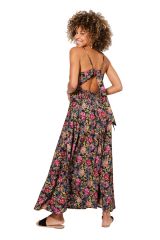 Robe longue à fleurs colorées chic bohème Apolline